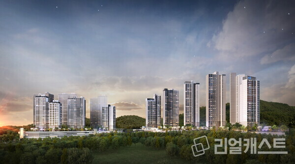 아산자이 그랜드파크 투시도. GS건설 제공