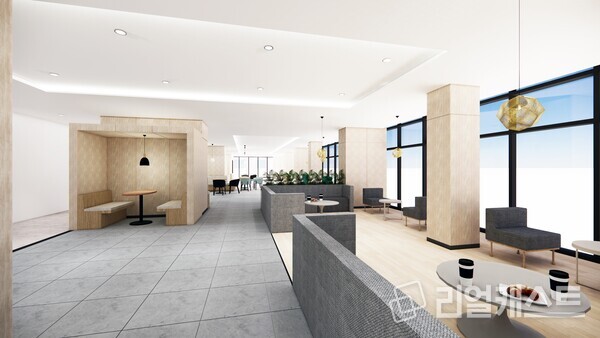 리마크빌 부산역 18층 스카이라운지 전경. KT에스테이트 제공