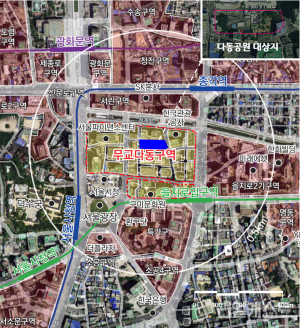 무교다동구역 위치도. 서울시 제공