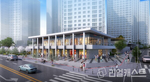 신경주 더 퍼스트 데시앙 단지 내 상가. 태영건설 제공