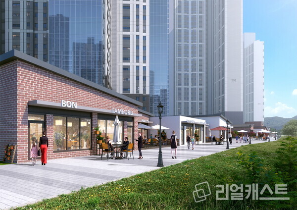 e편한세상 거제 유로스카이 단지내상가 투시도. 사진 : DL이앤씨