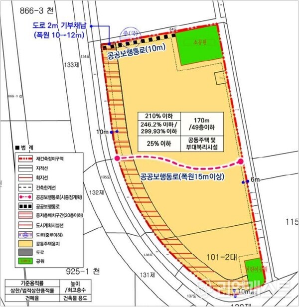 잠실우성아파트 정비계획결정도 / 서울시 제공
