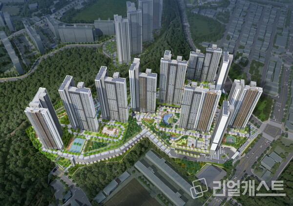 구미 그랑포레 데시앙 1BL 조감도. 태영건설 제공