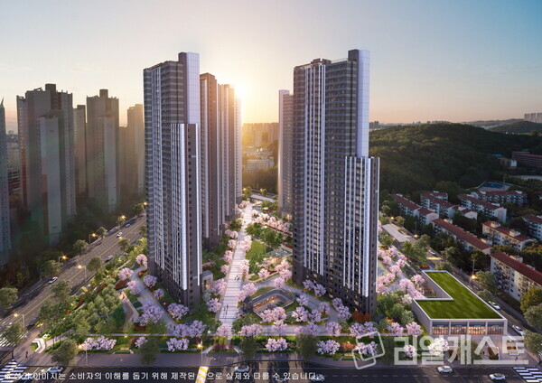 롯데캐슬 시그니처 중앙 조감도. 롯데건설 제공