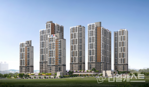 ※ 상기 CG 이미지는 소비자의 이해를 돕기 위한 것으로 실제와 다를 수 있습니다. 천안 두정역 양우내안애 퍼스트로 투시도 / 양우건설