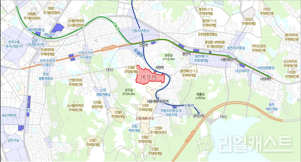 신림5구역 재개발구역 위치도 / 출처: 관악구