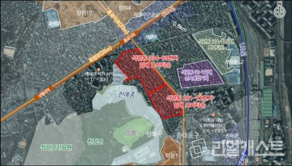 성북구 석관동 334-69번지·261-22번지 일대 / 출처: 서울시