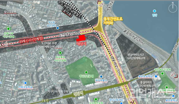 청담동 52-3번지 일대 위치도 / 출처: 서울시