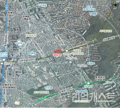 서초구 내방역 일대 위치도 / 출처: 서울시