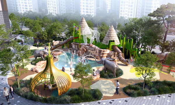 해링턴 스퀘어 산곡역에 마련되는 몽키밸리(물놀이터) / 효성중공업, 진흥기업