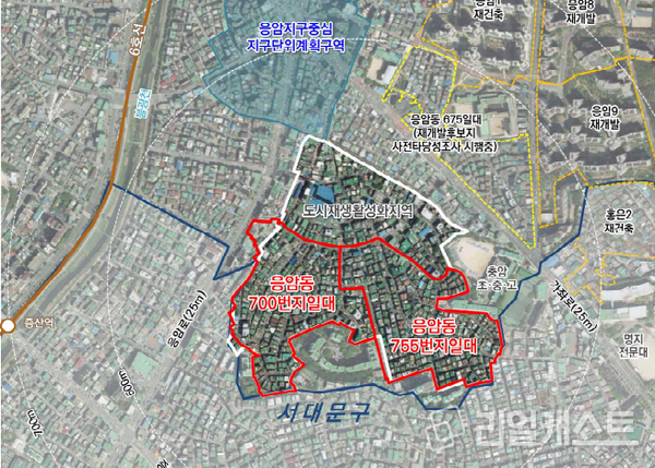 응암동 700번지 및 755번지 일대 위치도 / 출처: 서울시