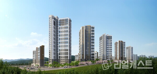 다운2지구 우미린 어반파크 주경 투시도