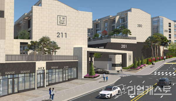 판교TH212 단지 내 상가 투시도