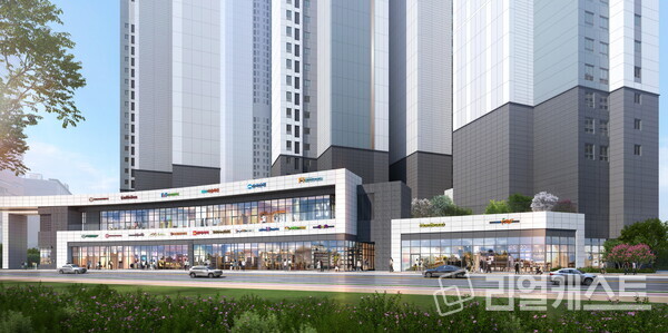 북청라 푸르지오 트레시엘 단지 내 상가 투시도