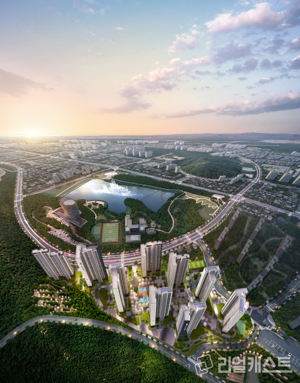 더샵 광양레이크센텀 광역조감도