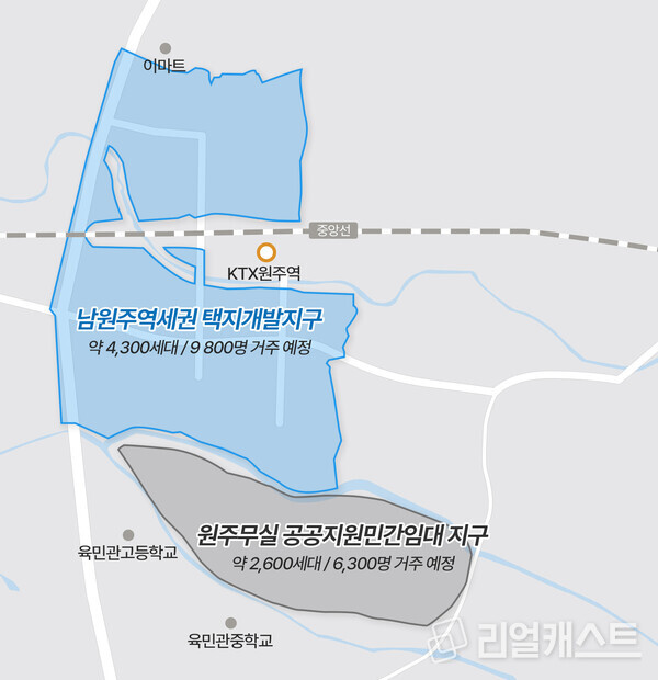 남원주역세권 일대 주거개발 현황 / 인포그래픽: 리얼캐스트