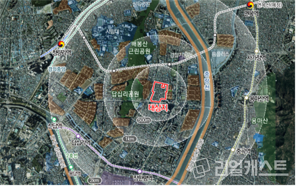 장안동 134-15 신속통합기획 재개발 광역 위치도(출처: 서울시)