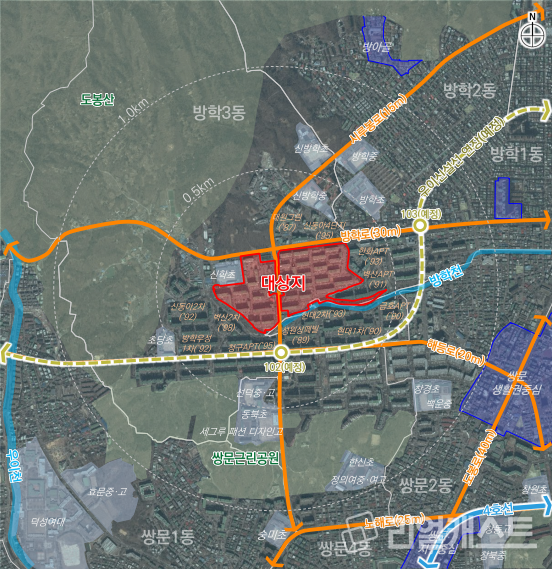 도봉구 방학동 신동아1단지 위치도(출처: 서울시)