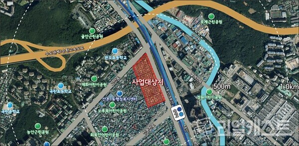 GTX금정역역세권1구역 재개발사업 광역위치도(출처: 군포시)