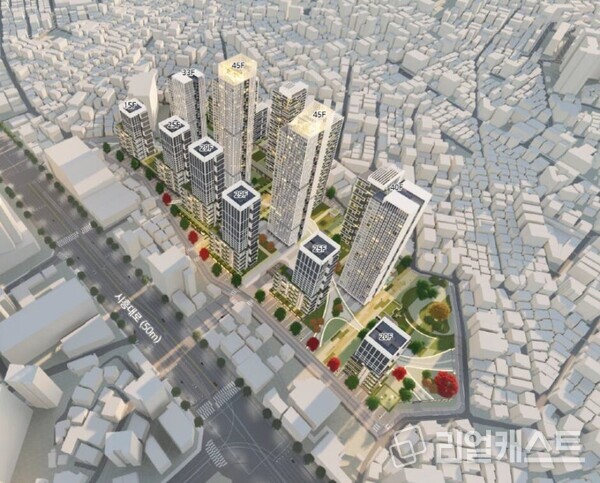 독산시흥구역 주택정비형 재개발사업 조감도(출처: 한국투자부동산신탁)