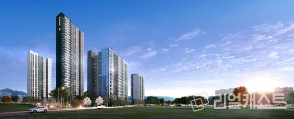 마포구 중동 78번지 모아타운  ‘마포 푸르지오 센트럴 로열' 투시도(제공: 대우건설)